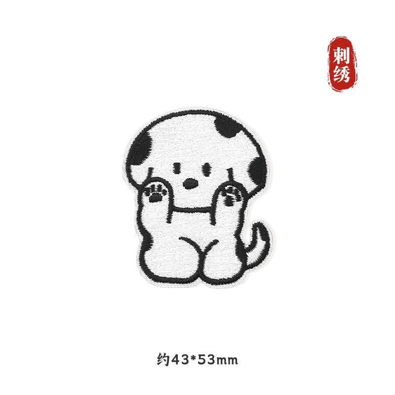 Self-adhesive, no-sew cartoon fabric patch