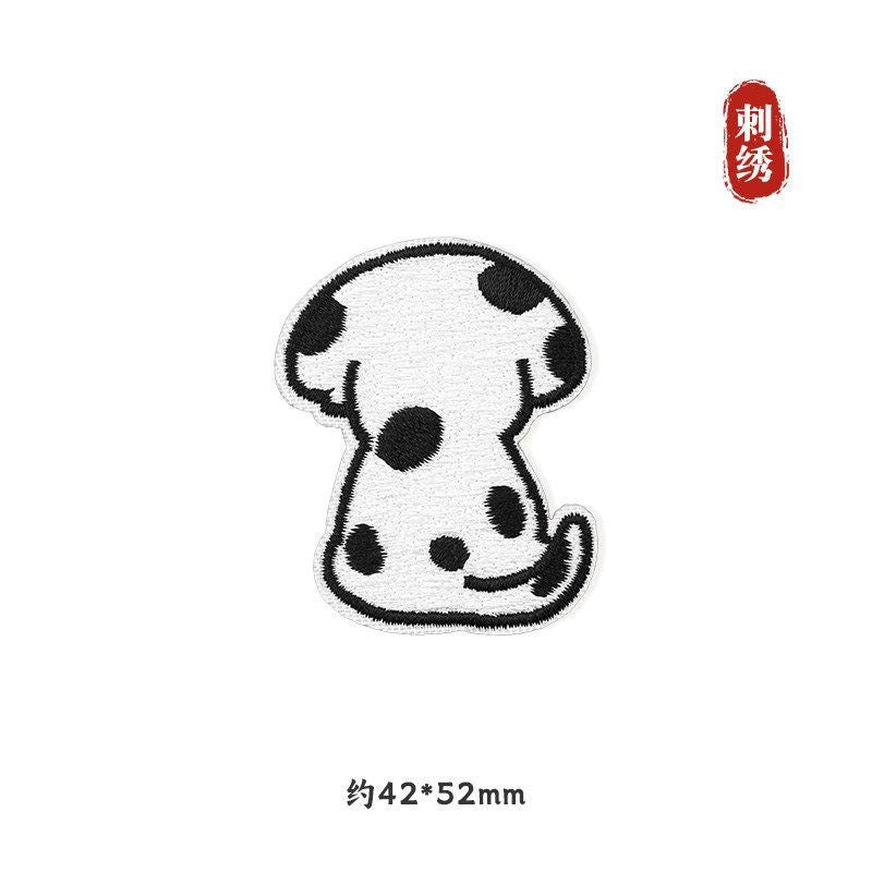 Self-adhesive, no-sew cartoon fabric patch