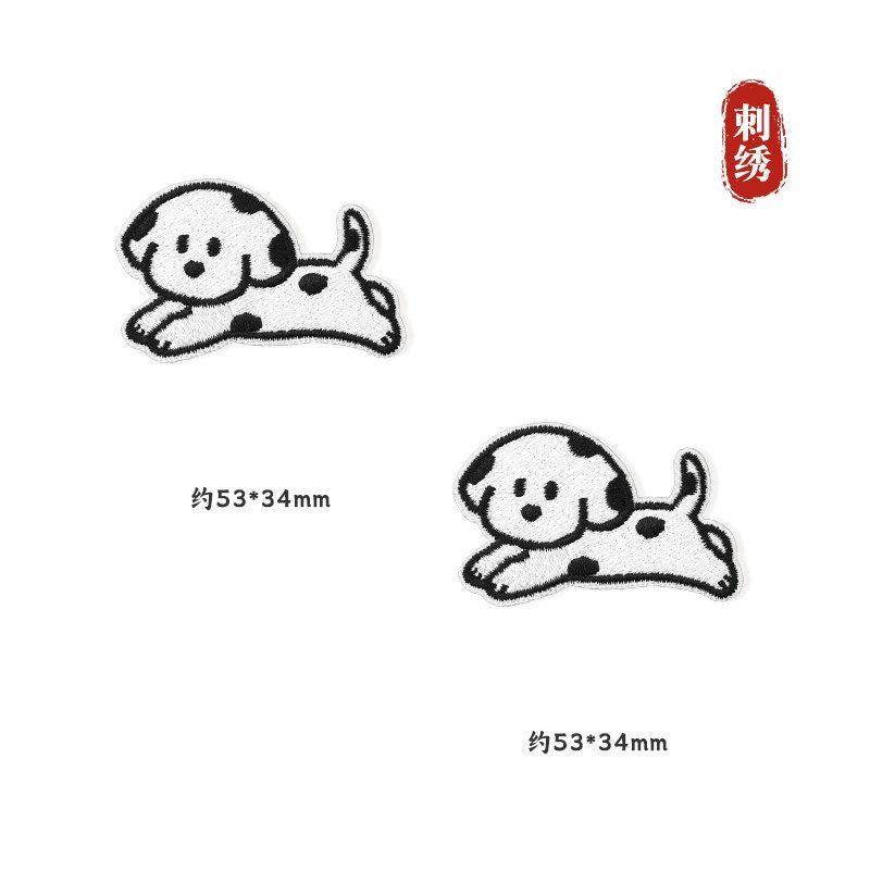 Self-adhesive, no-sew cartoon fabric patch