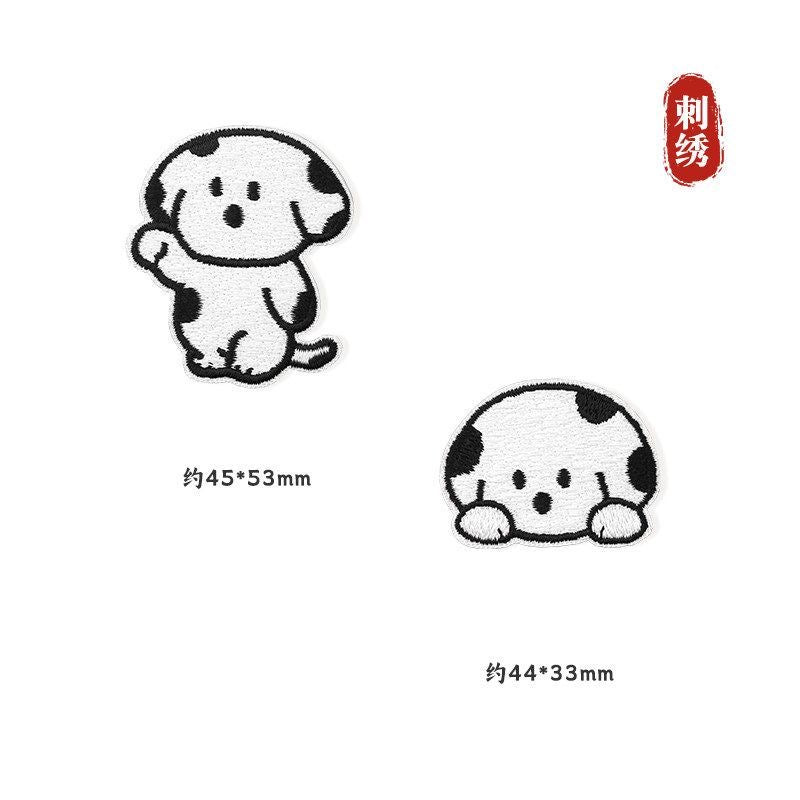 Self-adhesive, no-sew cartoon fabric patch