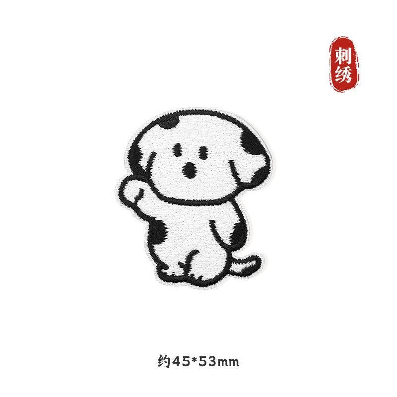Self-adhesive, no-sew cartoon fabric patch