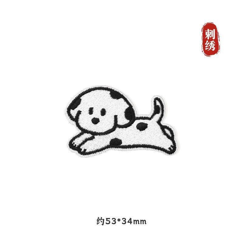Self-adhesive, no-sew cartoon fabric patch