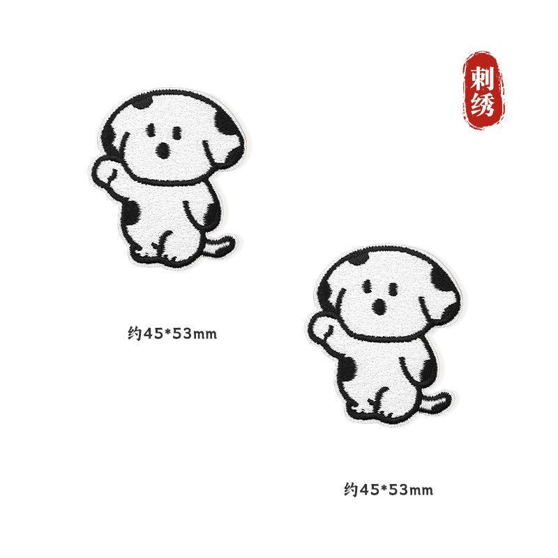 Self-adhesive, no-sew cartoon fabric patch