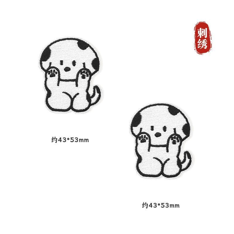 Self-adhesive, no-sew cartoon fabric patch